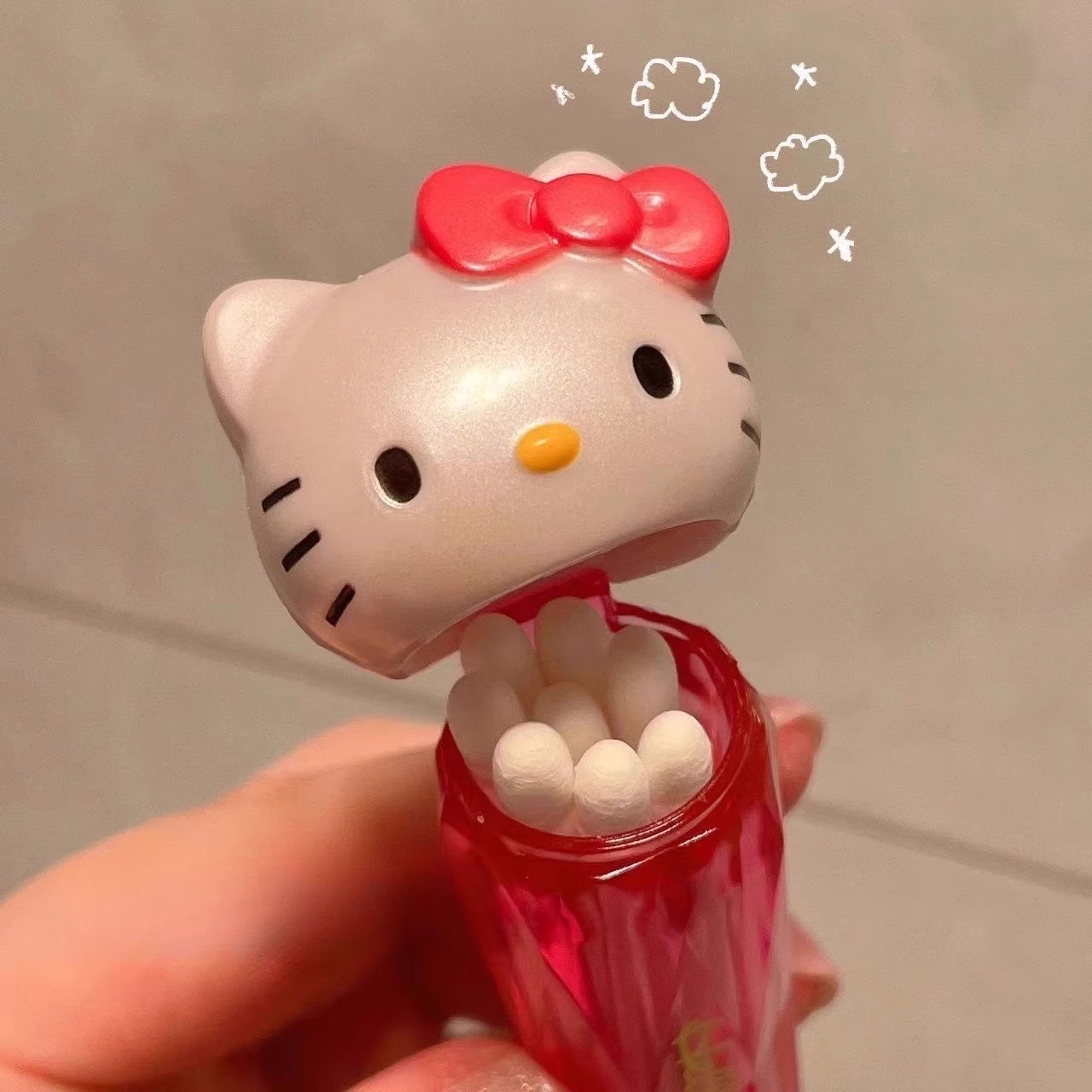 Kawaii Sanrio Hello Kitty Toothpick Box Anime Travel Portable Cotton Swab Box Acrylic Dustproof Mini Dental Floss Storage Box