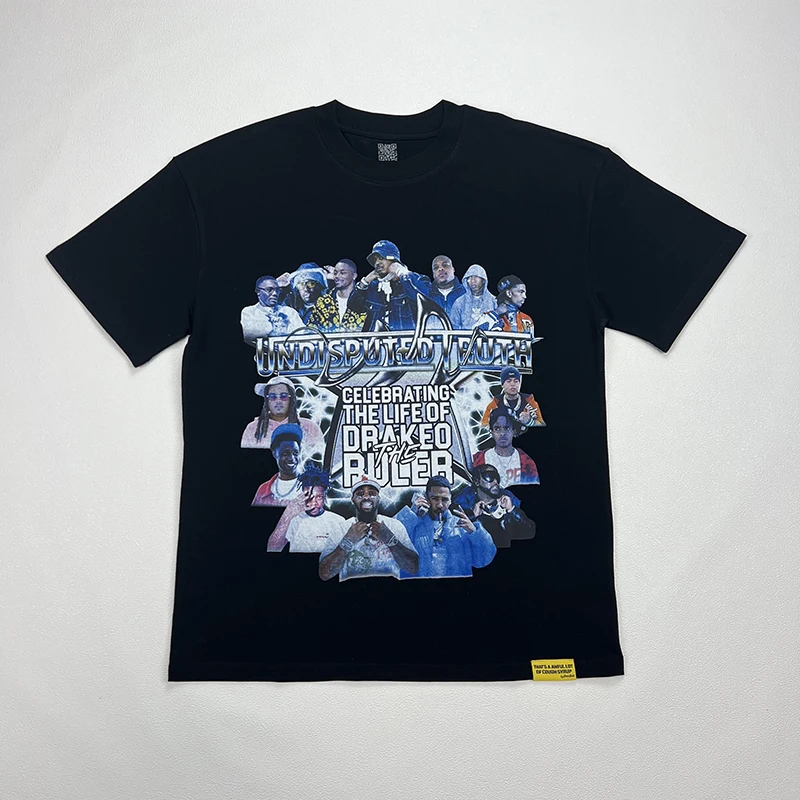 

Good Quality Character Group Portrait That's A Awful Lot of Cough Syrup High Street Men Women Fashion Black Tops Tee T Shirt