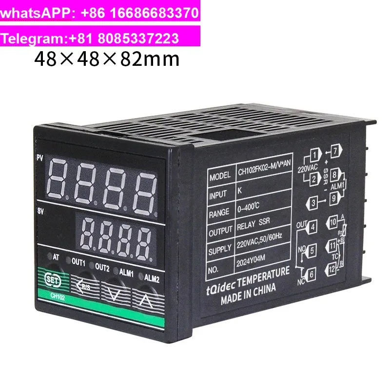 TQIDEC Electric Intelligent Digital Display Thermostat CH102 Multiple Signal Input PID Adjustment Control
