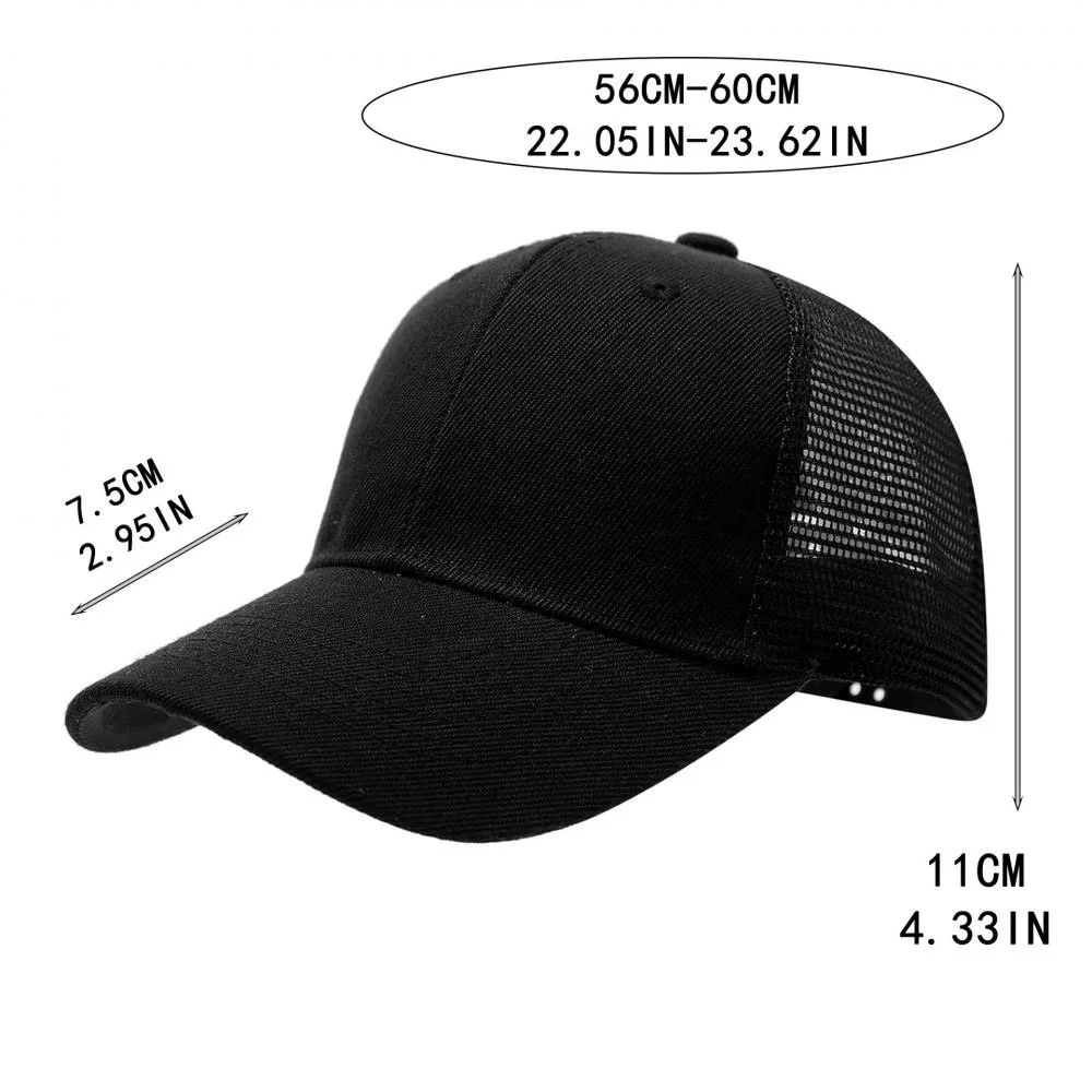 Czapka z własnym logo, haftowana, z nadrukiem, jednokolorowa, letnia, siateczkowa czapka typu trucker dla mężczyzn i kobiet, idealna do sportów outdoorowych.