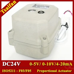 Proportional Valve Actuator 15Nm Analog modulating actuator 0-5V,0-10V,4-20mA connection face ISO5211 F03 F05 Flange