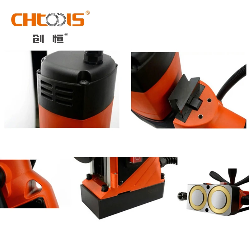 CHTOOLS Portable Industrial Electric Magnetic Drill Machine With Annular Cutter Power Drill Press Brush Motor OEM Support