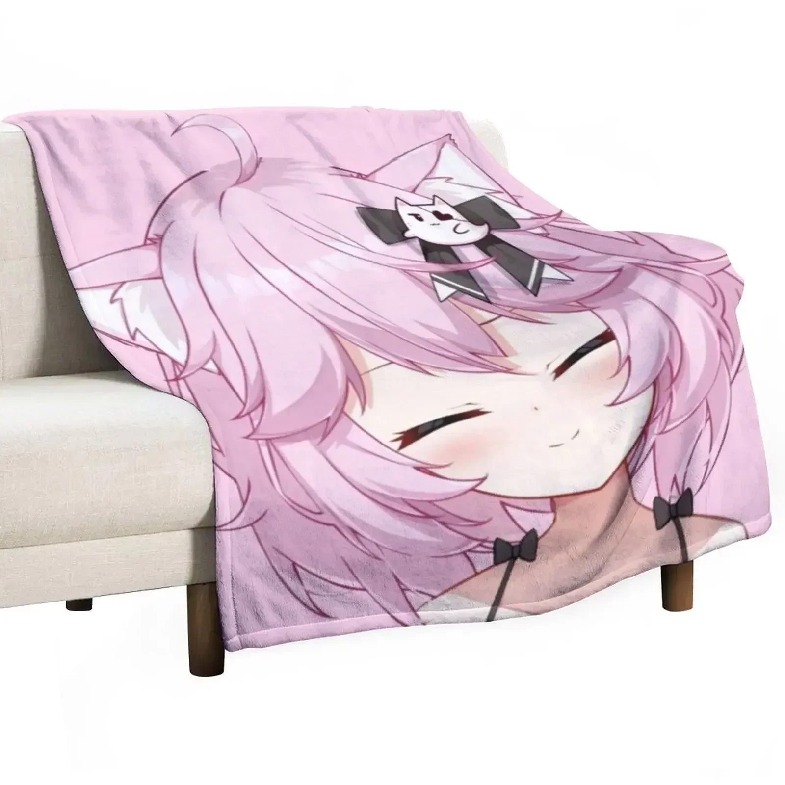 

Nyanners Throw Blanket manga Summer Beddings Nap Polar Blankets