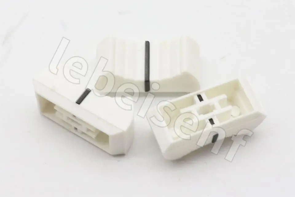 

10 шт., белая крышка фейдера микшера, прямая скользящая кнопка фейдера потенциометра/крышка ручки игровых дисков, крышка регулировки звука с отверстием 4 мм