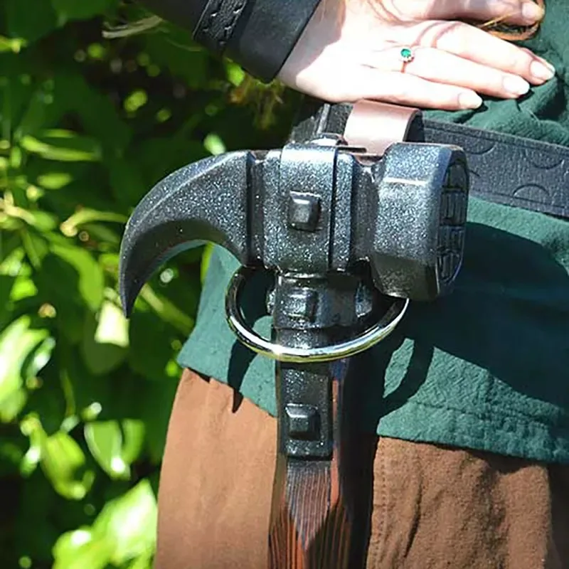 

Medieval Viking Hammer Axe Hatchet Holder Leather Sword Frog Ax Tomahawk Hanger Belt Holster Warrior Cosplay Costume For Larp