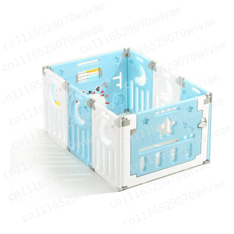 Indoor Baby Play Yard Combo, Toddler Safety Fence with Crawling Mat, Home Playpen Barrier for Infant Learning Walking