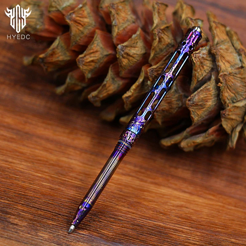 Imagem -03 - Mini Titanium Alloy Tactical Pen Star Sky Edição Limitada Metal Tungsten Steel Signature Pen Edc
