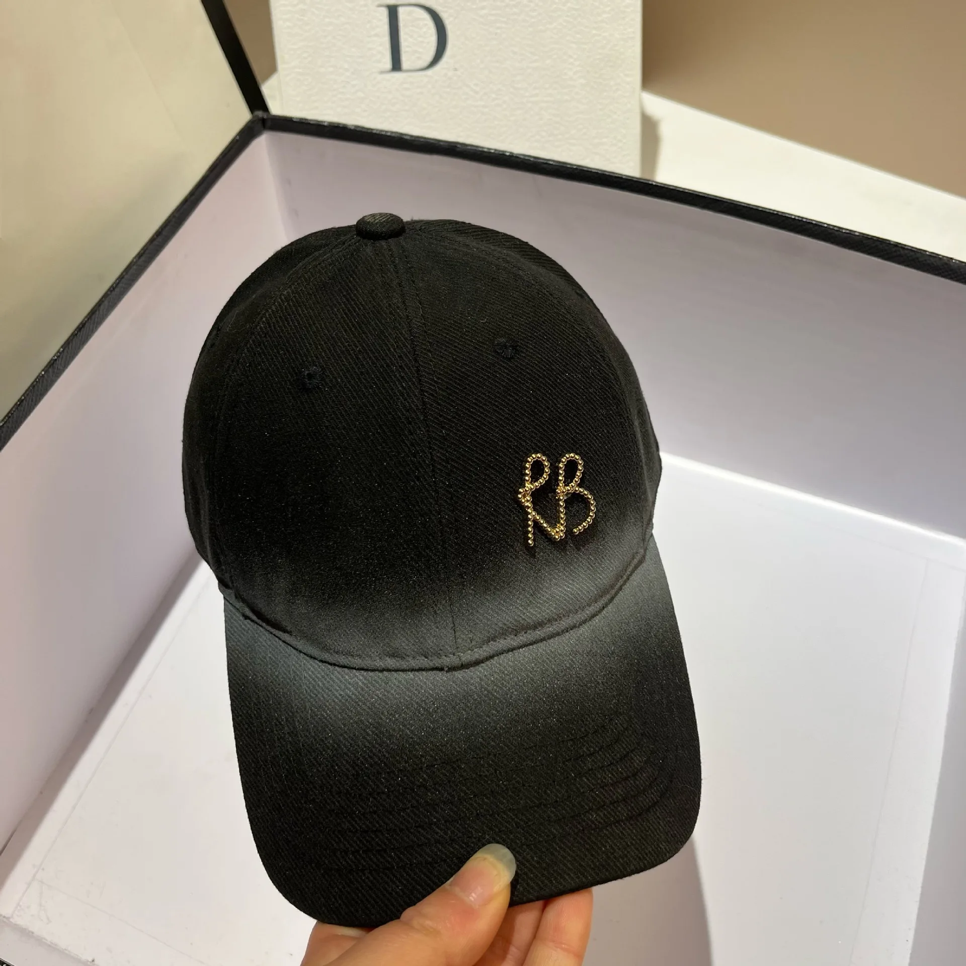 Premium Metal Embellished RB Snapback Cap - Adjustable Unisex Hip Hop Streetwear, Outdoor Sun Protection & Fashion Baseball Hat 5