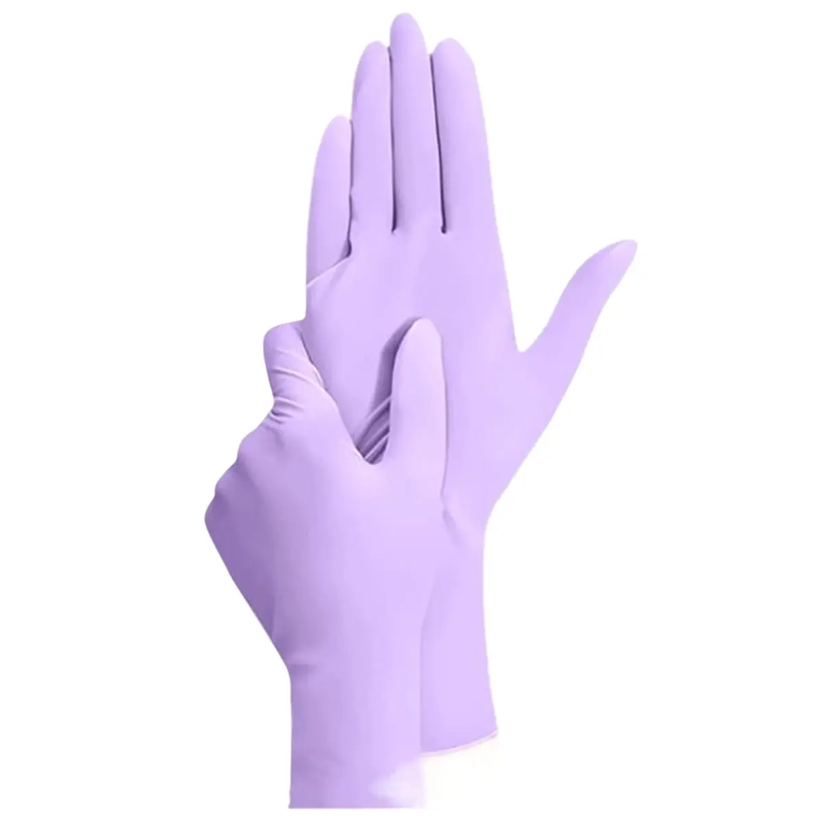 High Quality 100pcs Nitrile Exam Gloves Disposable Lilac Glove Food Grade Sterile Powder Free Protection Gloves for Cooking M