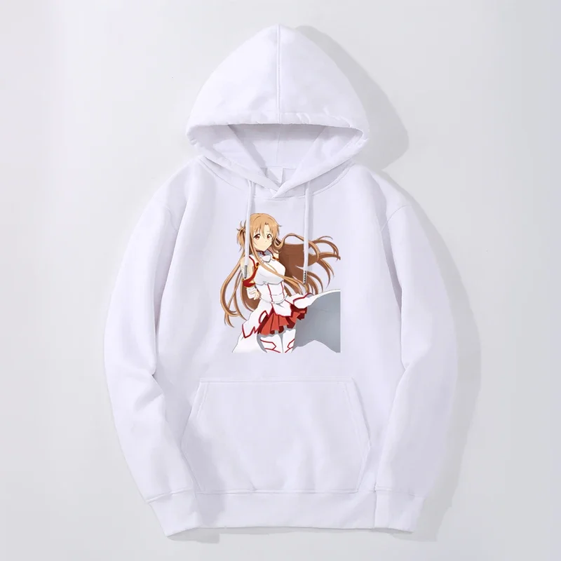 Yuuki Asuna anime girl 2024 autumn men's casual cool sweatshirt hoodie fleece thick clothes loose top