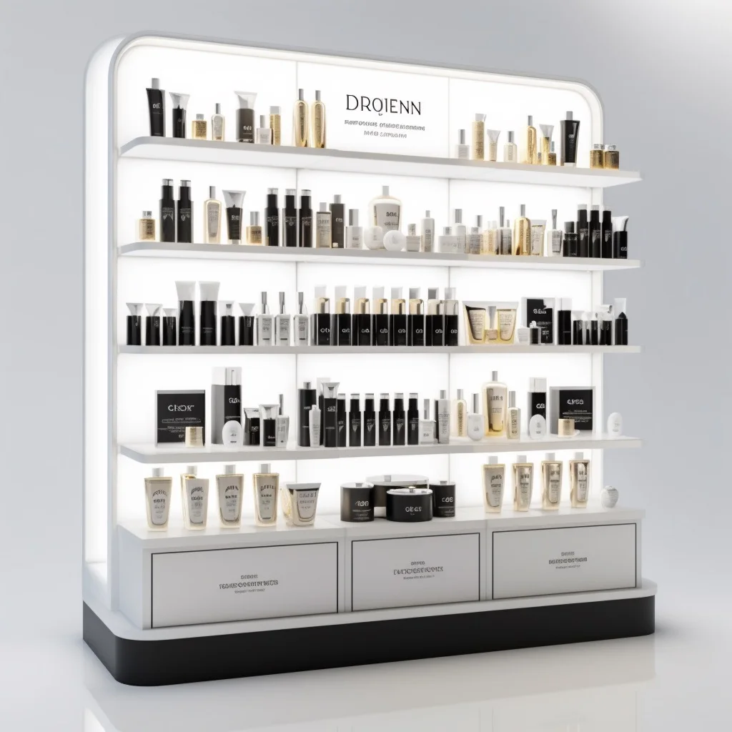 Custom Metal Acrylic Glass Luxury Perfume Store Cosmetic Display Rack