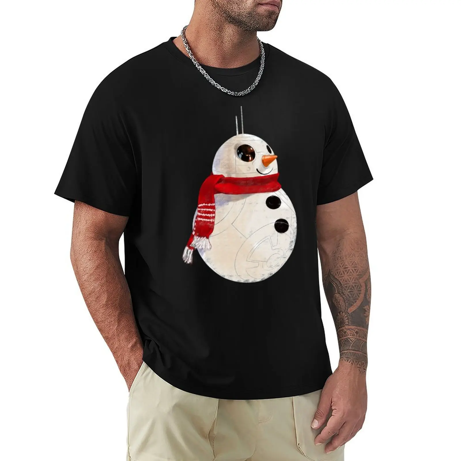 

Snowman BB 8 T-Shirt Sports Casual Short Sleeve Cotton Tee