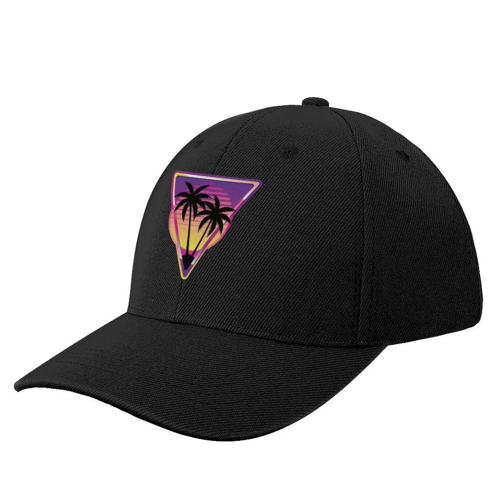 Pink Vaporwave Island Baseball Cap Trucker Cap black Men's Hats Women's