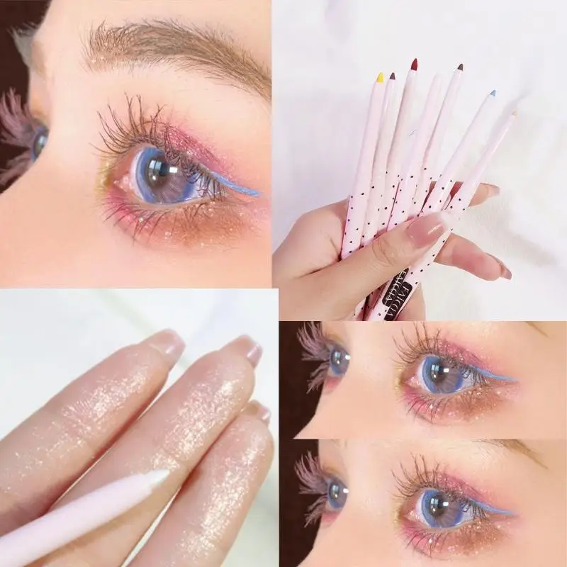 Caneta delineadora em gel, delineador fosco colorido à prova d'água e à prova de manchas e delineador colorido de longa duração