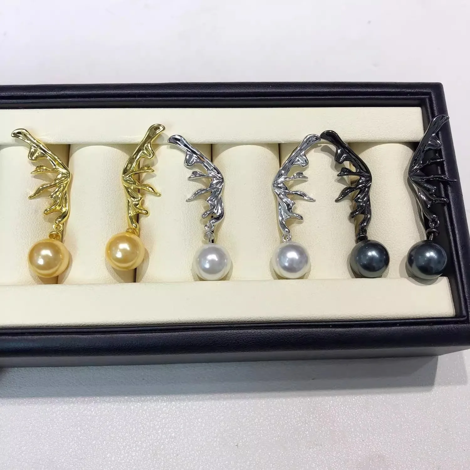 

MeiBaPJ 9 мм натуральный почти жемчуг модные симметричные серьги-капли в форме бабочки из серебра 925 пробы изысканные свадебные украшения для женщин