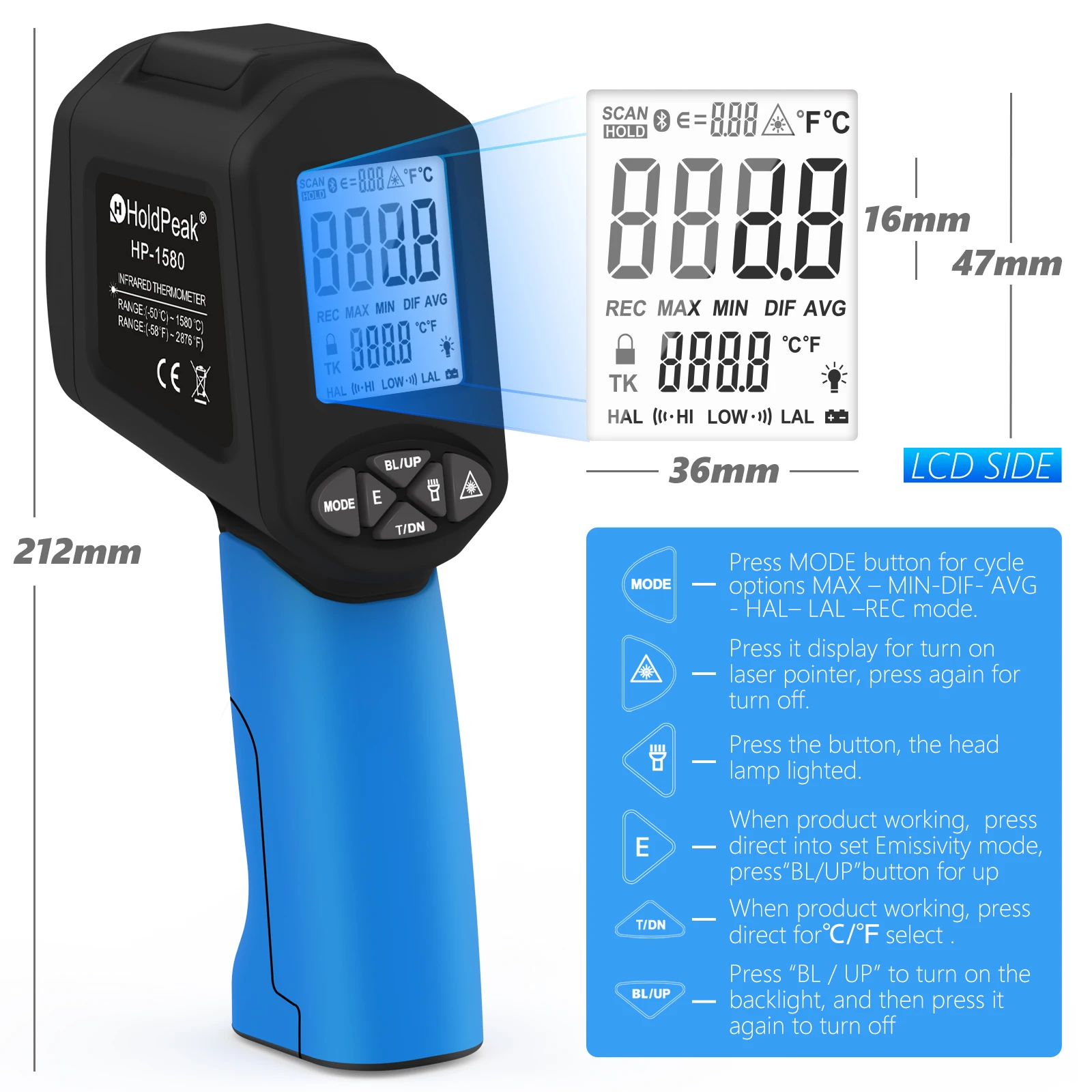 Промышленный инфракрасный терм – обзор и цена Industrial Laser Temperature Gun