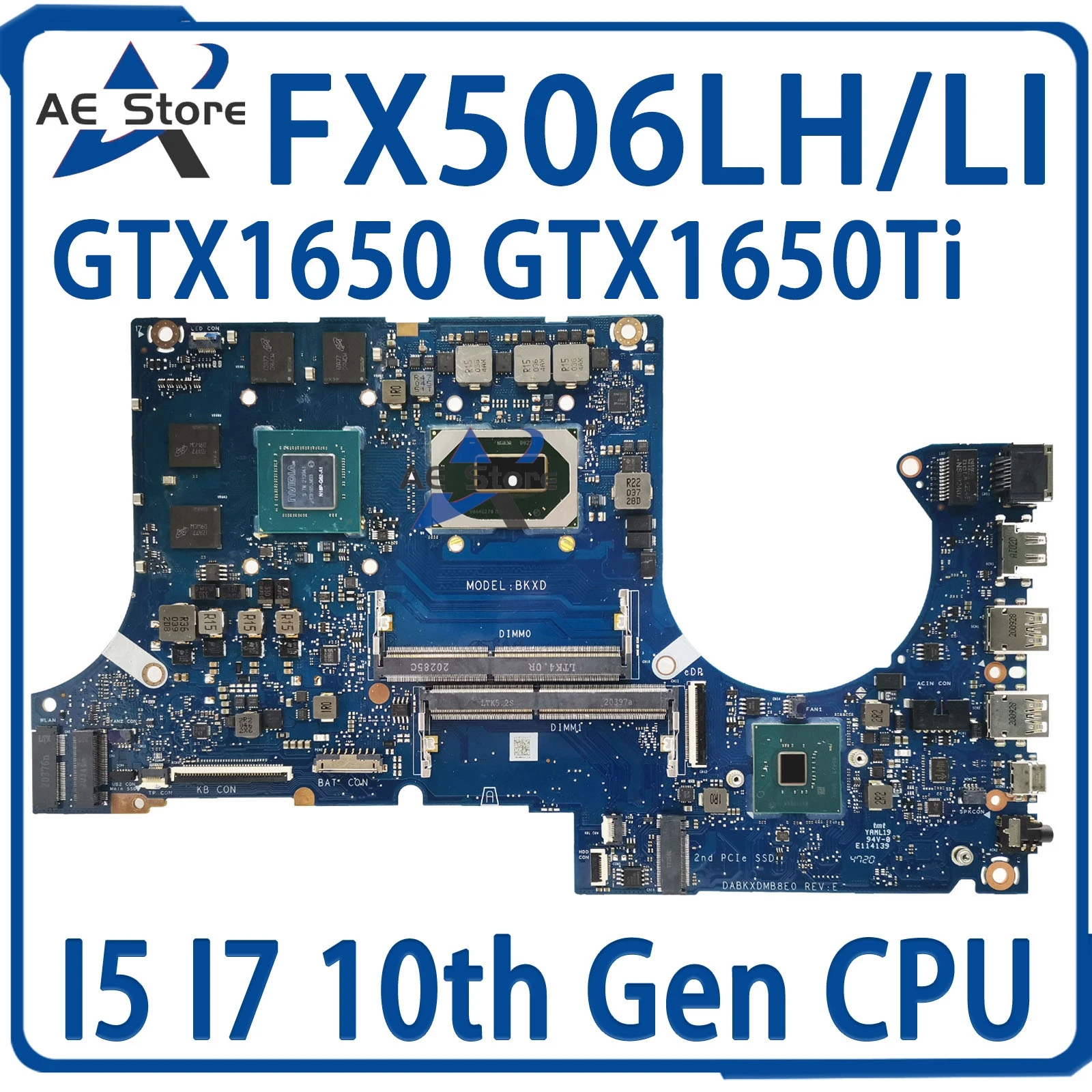 FX506LH  Mainboard For ASUS TUF506L MW506L FX506LHB FX506LU FX506LI FX706LH FX706LI MW706L TUF706L Laptop Motherboard i5 i7