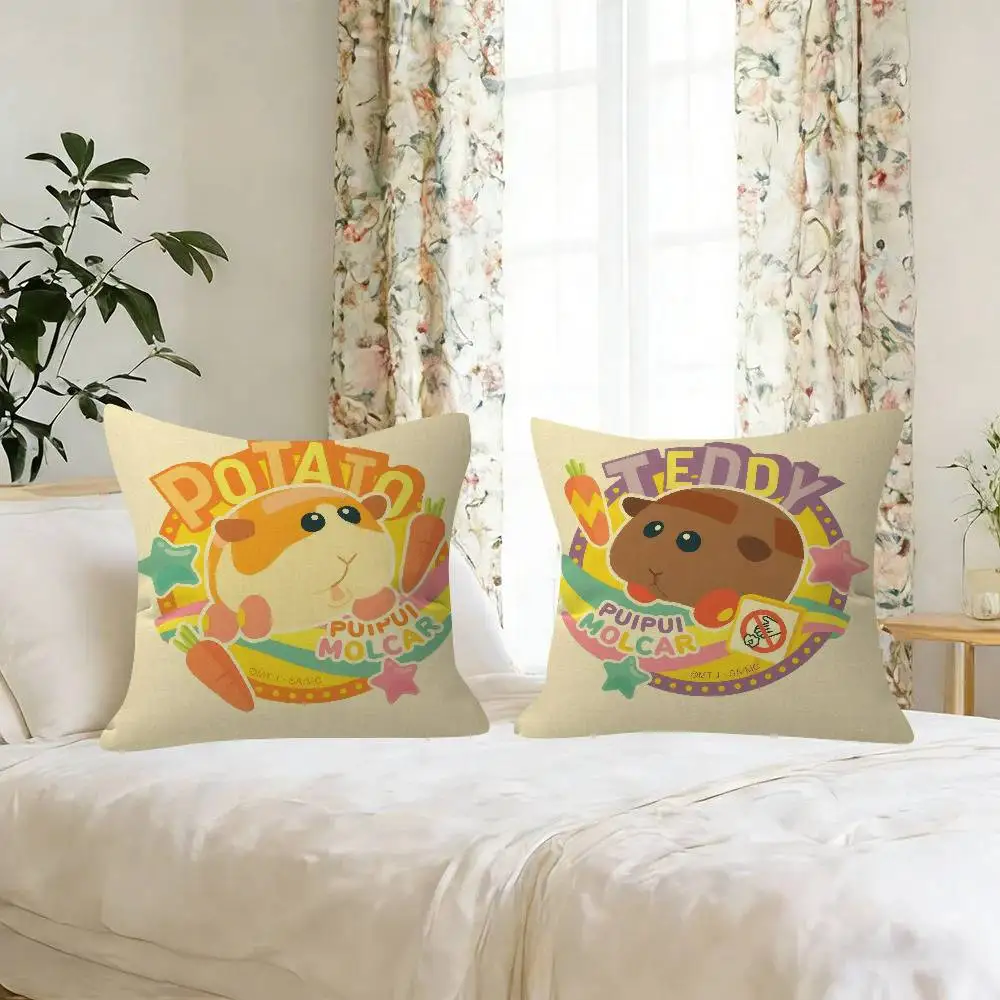 Anime Pui Pui Molcar   Pillow Anime Pillow Sofa Bed Head Pillow Cover Cushion Cover Fashion