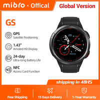 Global Version Mibro GS Smartwatch 460mAh Battery AOD 1.43Inch AMOLED Screen 5ATM Waterproof Sport GPS Positioning Smart Watch