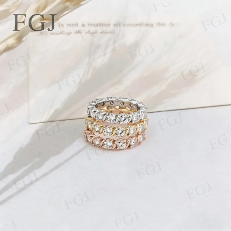 

Кольцо из стерлингового серебра 925 пробы с муассанитом 3,5 мм D, уровень цвета, блеск для повседневного роскошного подарка, ювелирные изделия высокого качества, оптовая цена