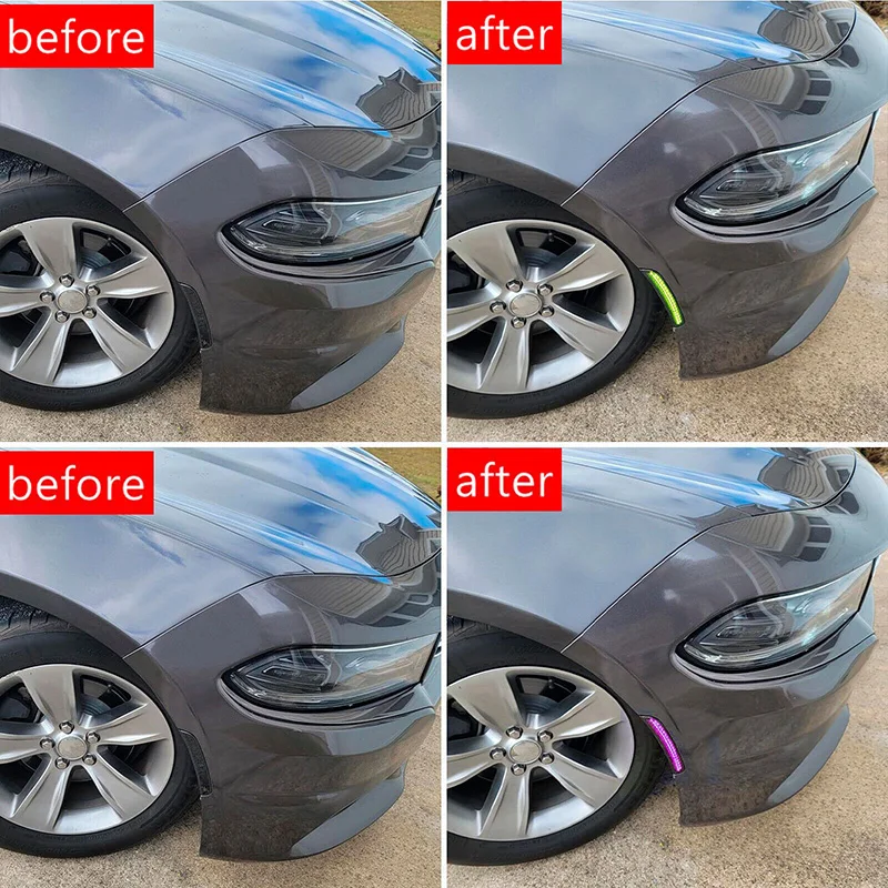 4Pcs/set LED Car Side Marker Lights Fender Lamps Fit For Dodge Charger 2015-2023 68214404AA, 68214405AA, 68214126AA, 68214127AA