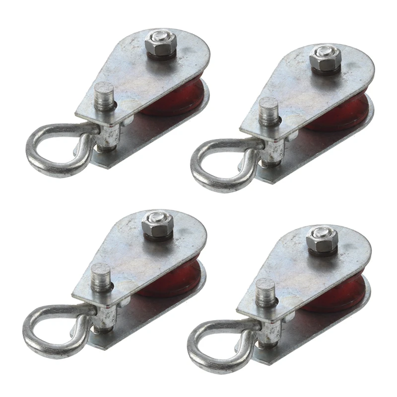 

4X 0.03T Single Swivel Ring Lifting Rope Pulley Sheave