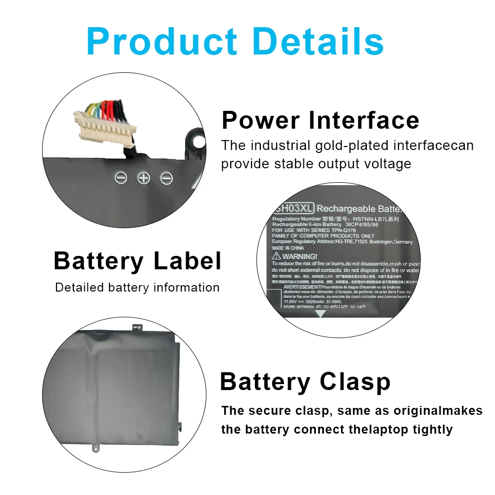 New Laptop Battery SH03XL CN03XL For HP Spectre X360 13-AB001 13-AB002 AC033DX HSTNN-LB7L TPN-Q178 859026-421 859356-855