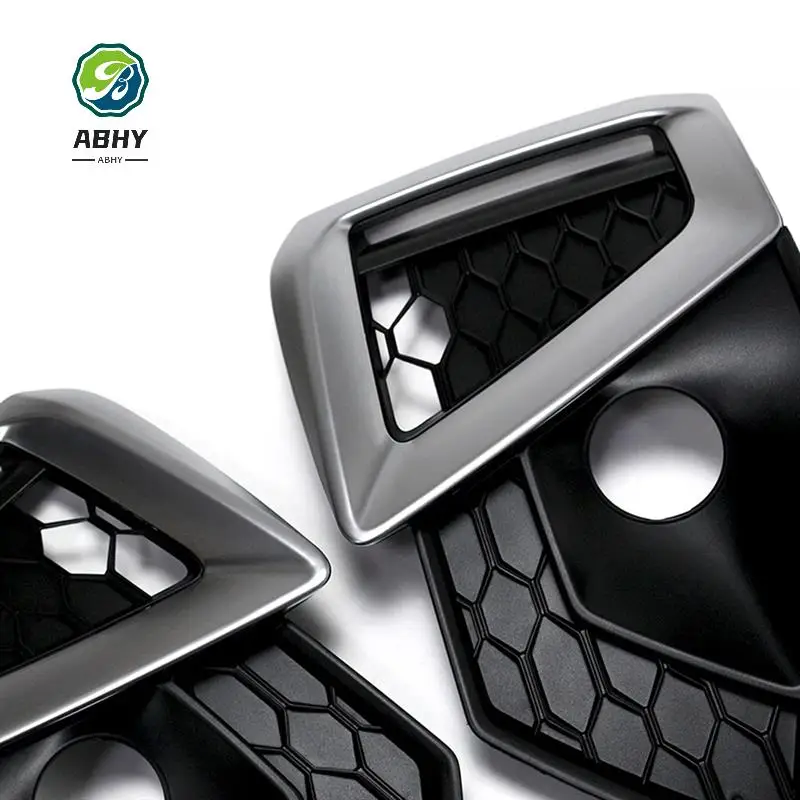 

ABHY-Car Front Bumper Grille Fog Lamp Light Cover Grille For A4 A4L 2020-2021 Sport
