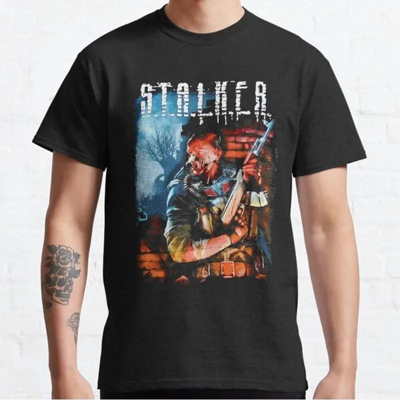 S.T.A.L.K.E.R Shadow Of Chernobyl Game T‑Shirt Gamer Gift Unisex Short Sleeve Tees Stalker Post‑Apocalyptic Graphic Streetwear