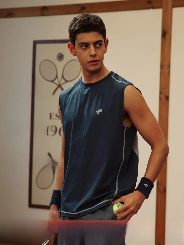 

Мужская спортивная майка PINSKS Fitn Tank Top 2025: Новинка лета, быстросохнущая, дышащая, влагоотводящая, с круглым вырезом