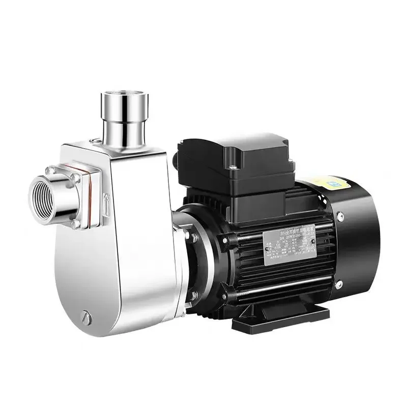 ปั๊มดูดน้ำอัตโนมัติ ทนทานต่อการกัดกร่อนของเหล็ก 316 เกรดอาหาร สำหรับสูบน้ำมันไวน์ นมถั่วเหลือง 380V ทนความร้อนสูง