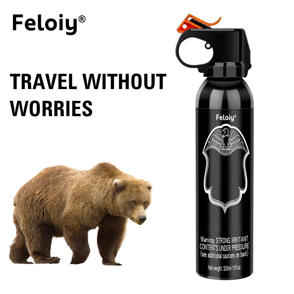 Bear Spray 330 Ml - Pepper Spray Self Defense, Strong Spray, Suitable for Camping, Hiking, Easy To Carry