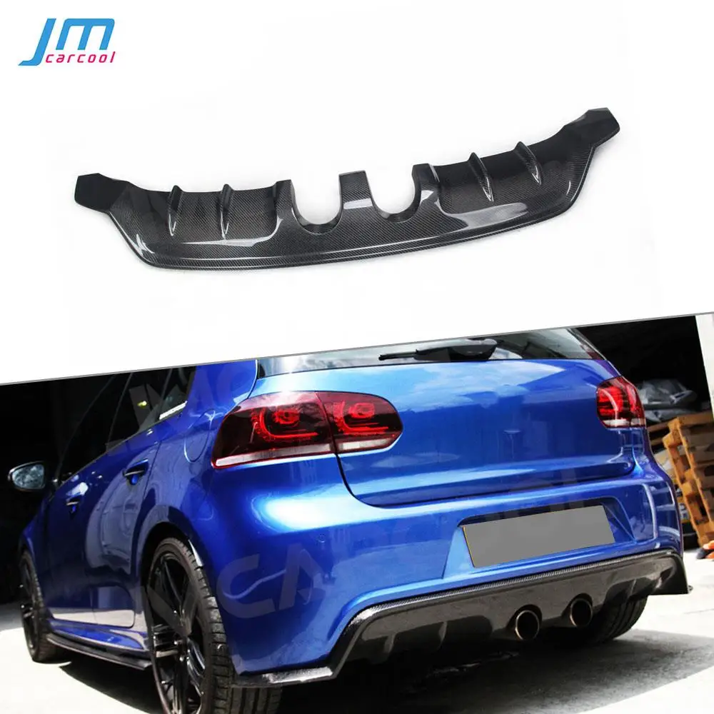 Carbon Fiber For Volkswagen VW Golf 6 VI MK6 R20 2010-2013 Rear Diffuser Lip Spoiler FRP Rear Hugger Bumper Guard Protetor