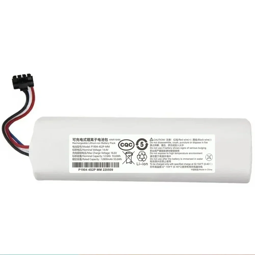 100% Original Battery for Dreame Robot Vacuum Mop Cleaner D9 F9 L10 L10 Pro 12800mAh Lithium-ion Battery Pack 4INR19/66-2