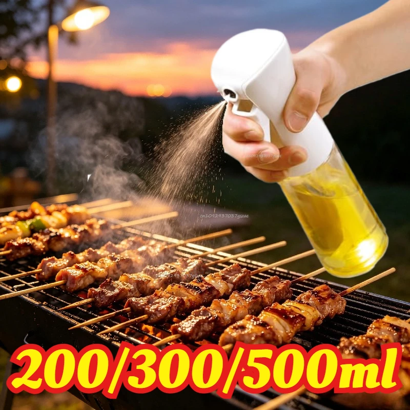 Botella pulverizadora de aceite de 200/300/500 ml, dispensador de aceite de oliva para cocina, camping, barbacoa, repostería, aderezos, vinagre, salsa de soja, contenedores pulverizadores.