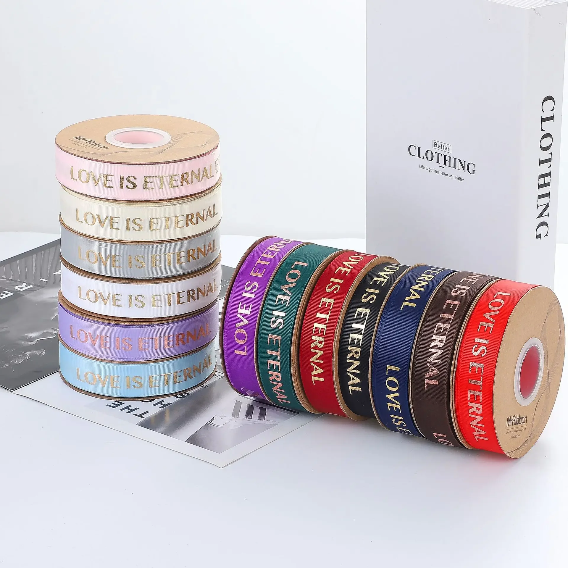 

Украшения с бантом Свадебные конфеты Золотые винты Материалы для упаковки цветов Практичные и универсальные ленты с буквами DIY Цветочное искусство