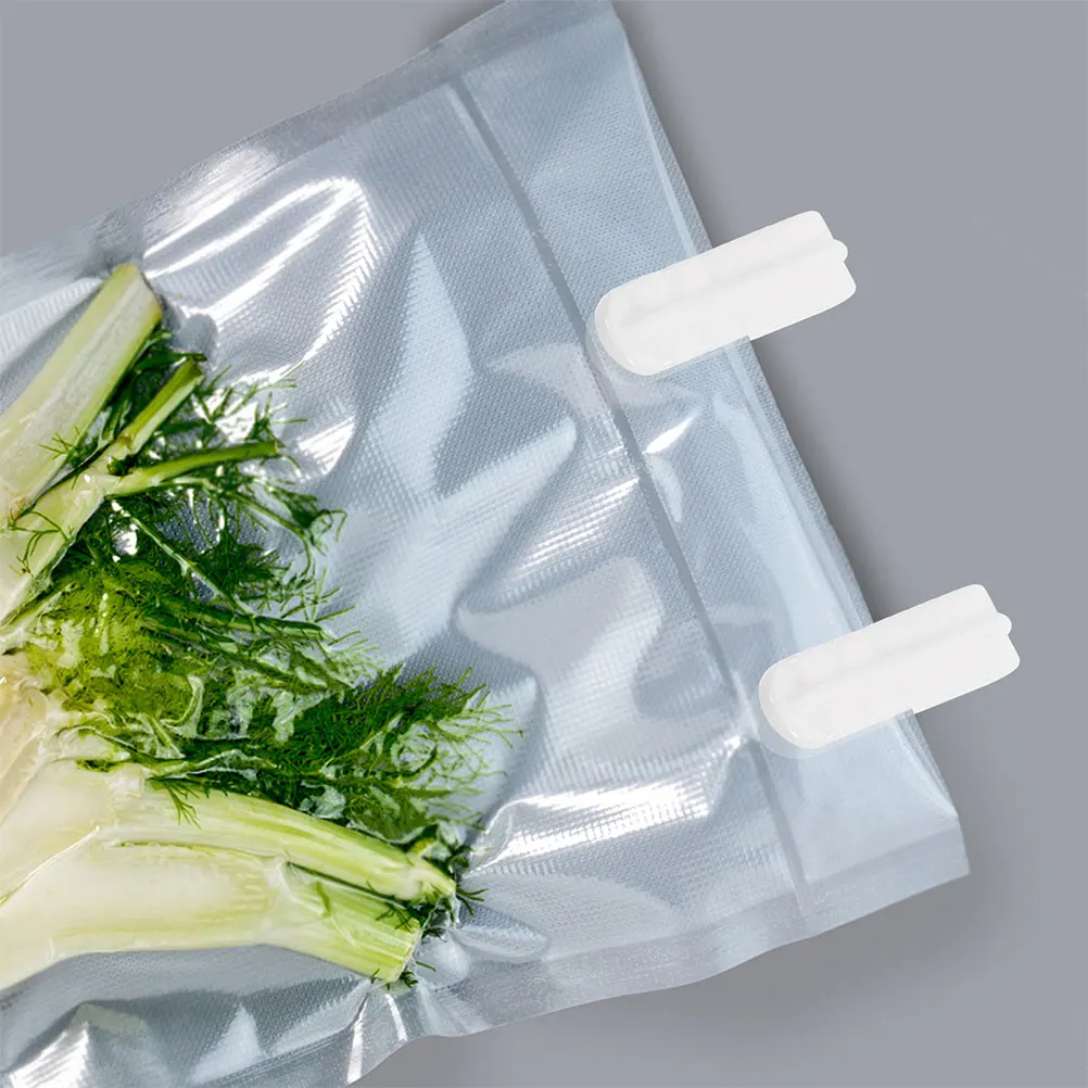 

10pcs Vacuum Bag Clips Compression Sealer White Storage Bags Long Material Zipper Clothes Bedding