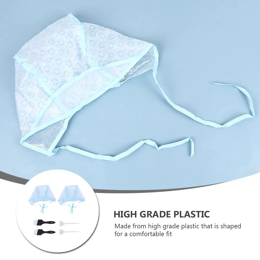 

6Pcs Hair Coloring Cap Highlighting Kit Salon Dye Brush Hook Professional Home Use Tinting Tool Highlighting Cap