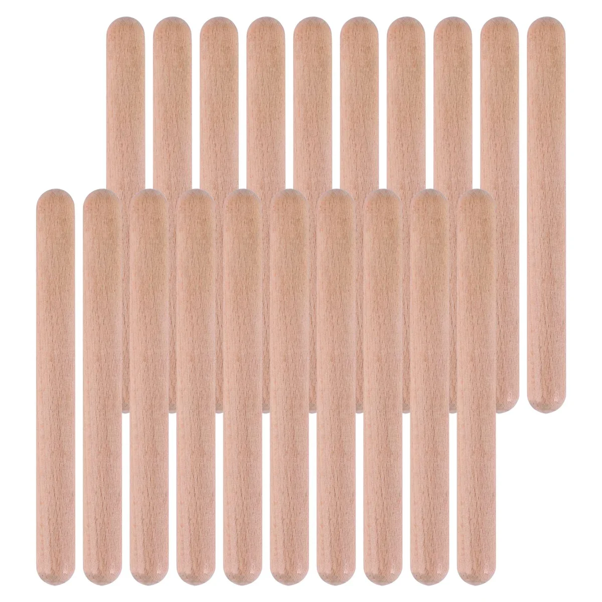 Palos de ritmo Musical para niños, palitos luminosos de madera clásica, instrumento de percusión Musical, 20 piezas, 8 pulgadas