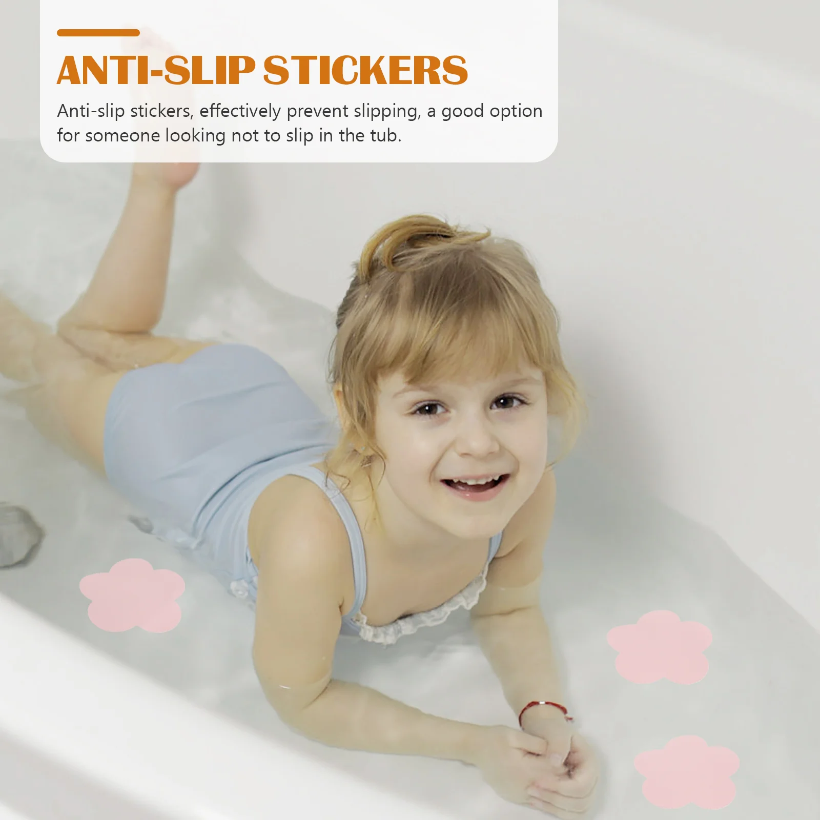 12 Pcs Non Slip Bathtub Stickers for Adults Bathroom Anti-slip Waterproof Non-slip Pink