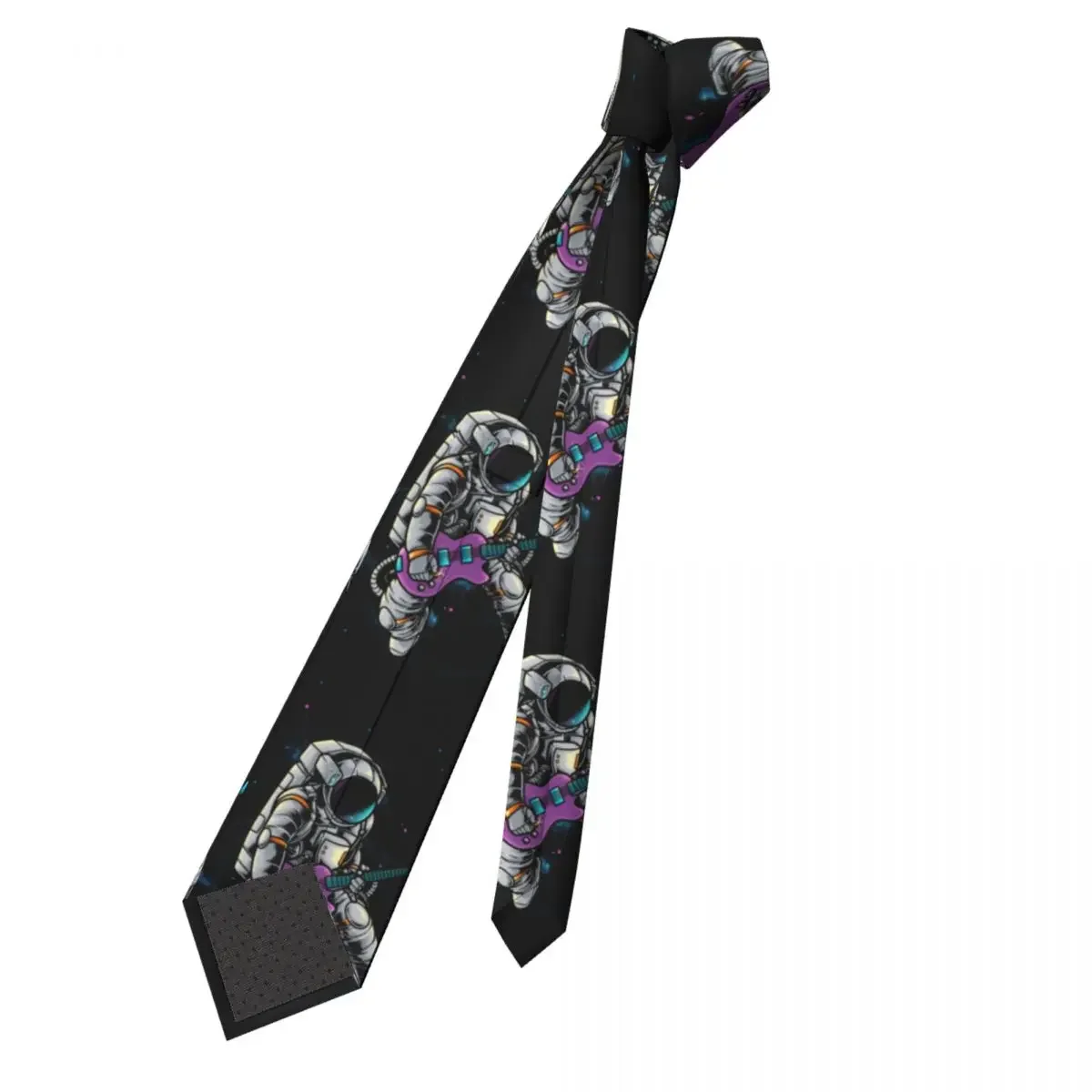 Spacebeat Rocker Necktie Men Women Polyester 8 cm Stars Galaxy Astronaut Neck Tie Silk Classic Suits Accessories Gravatas Office