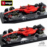 Bburago 1:24 SF-23 #16 / #55 Azerbaijan Grand Prix Version red Diecast Model Car