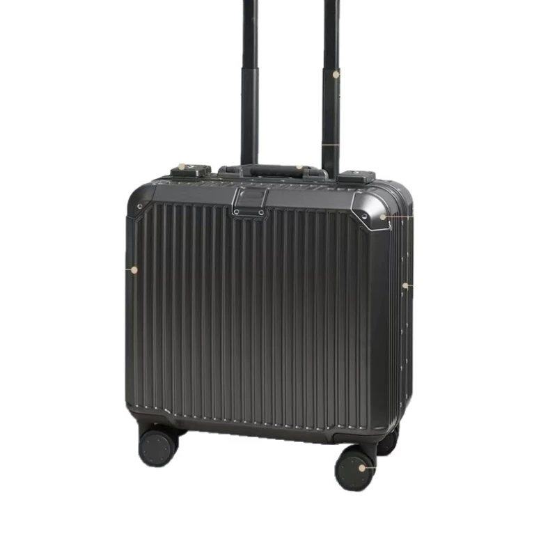 

Luggage 18-inch password boarding case Anti-drop, strong and durable, multi-functional aluminum frame travel lightweight trolley