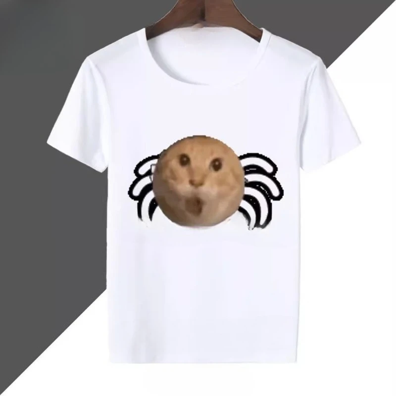 

Abstract octogenarian cat emoji round neck short sleeve t-shirt funny kitten student short sleeve men and women on clothes