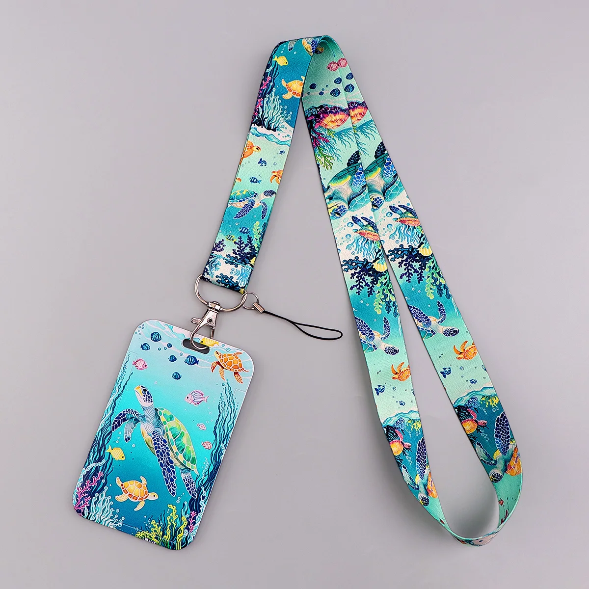 Cartoon Credential Holder Cute Turtle Lanyards for Key Neck Strap For Card Badge Gym Keychain Keyring Accessories Gifts
