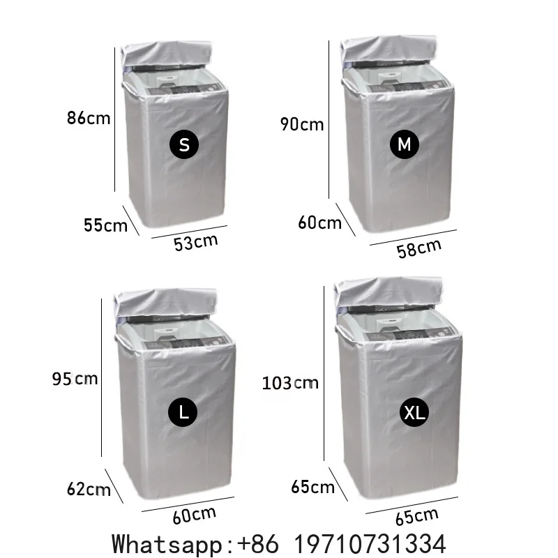 Sunscreen Dust Proof Cover Washing Machine Cover Waterproof Case Washing Machine Protective Dust Front Load Wash Dryer S-XL