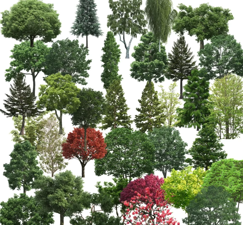 Custom Size Mural Trees and Shrubs Combination Flat Wallpaper Home Decoration Trees and Animals Fruit Unlimited Splicing mural