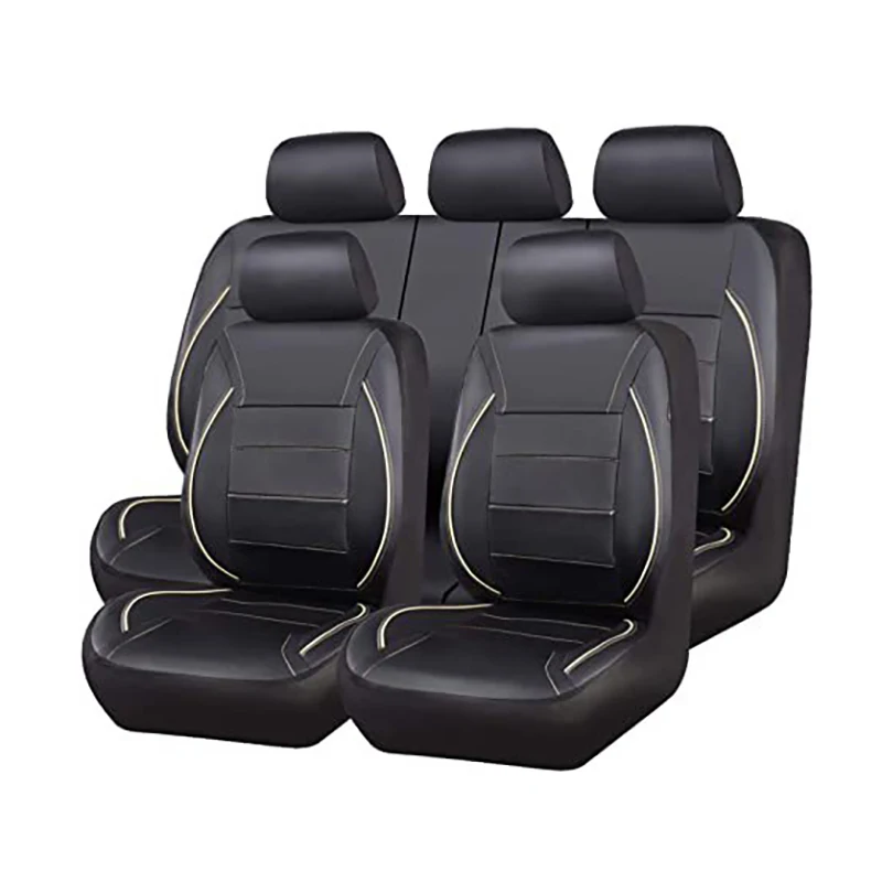 PU-Leder-Autositzbezüge für 5-Sitzer, Auto-Inteior-Zubehör, Sitzschutz, Kissen für Auto, SUV, universell – Detail 7