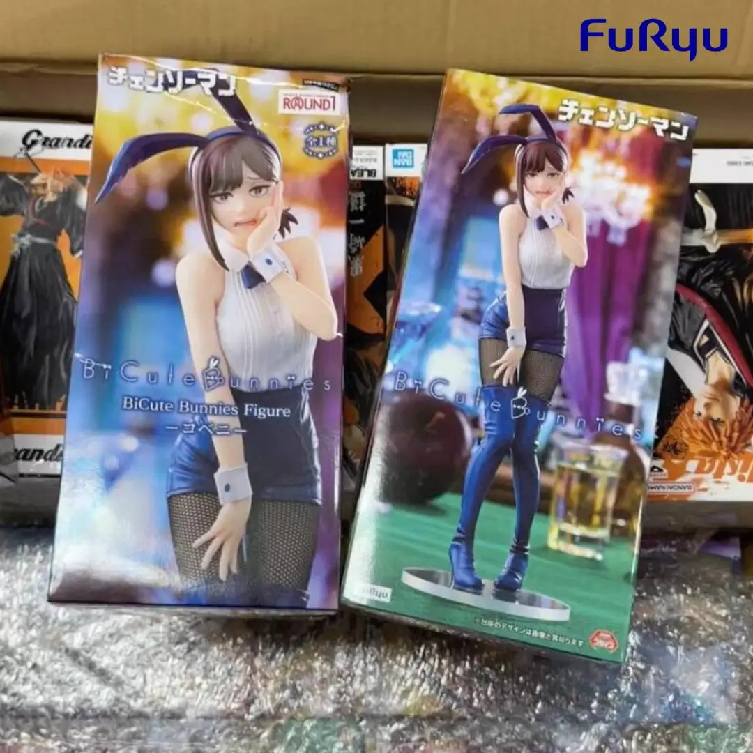 

24cm Original FuRyu Chainsaw Man Higashiyama Kobeni BiCute Bunnies Figures Action Figure Action Figurine PVC Toys Collection