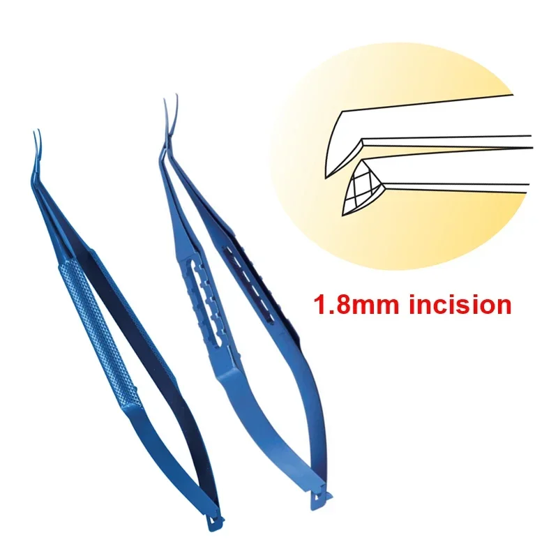 

Capsulorhexiss Forceps 1.8mm Incision Tweezers Titanium Alloy Ophthalmic Eye Instrument